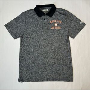 MENS MLB MAJOR LEAGUE BASEBALL HOUSTON ASTROS POLO SHIRT‎ GRAY Medium
